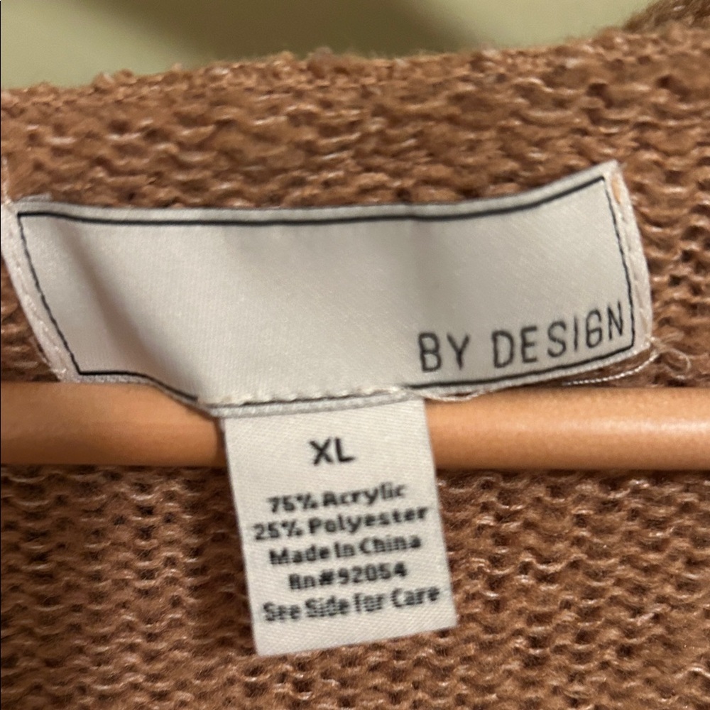 Hooded Sweater Cardigan, By Design - Picture 2 of 3